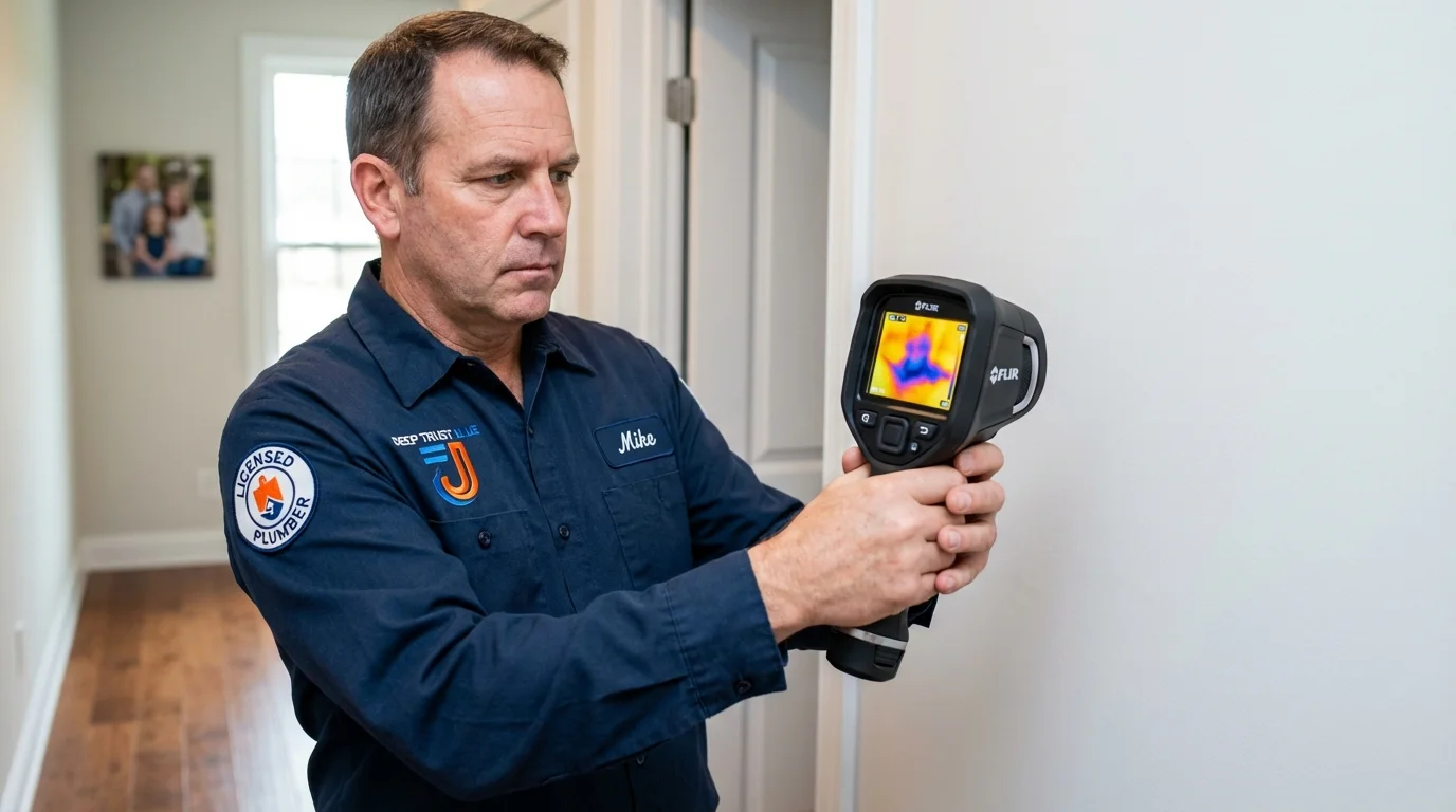 Thermal imaging leak detection by Johns Plumbing LLC in White Bluff